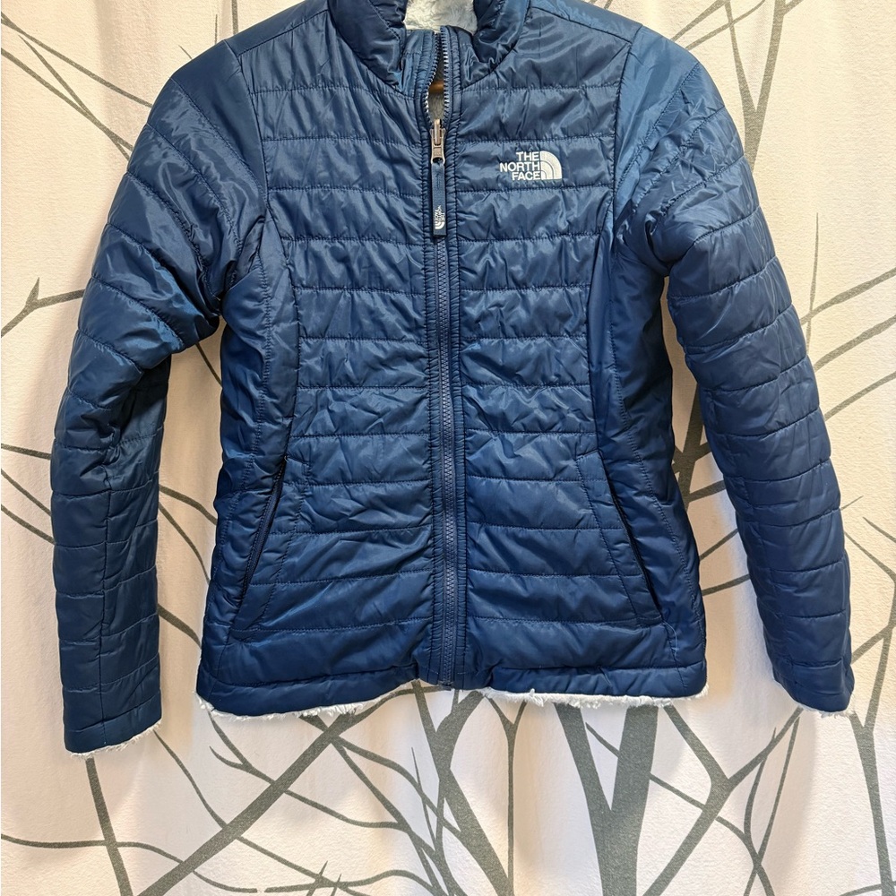 The North Face Navy Quilted Jacket (Reversible)
